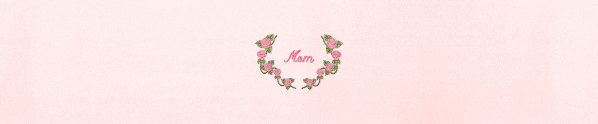 P FC 504 PK PK Mom Wreath Pink Faux FULL COUCH PRINT